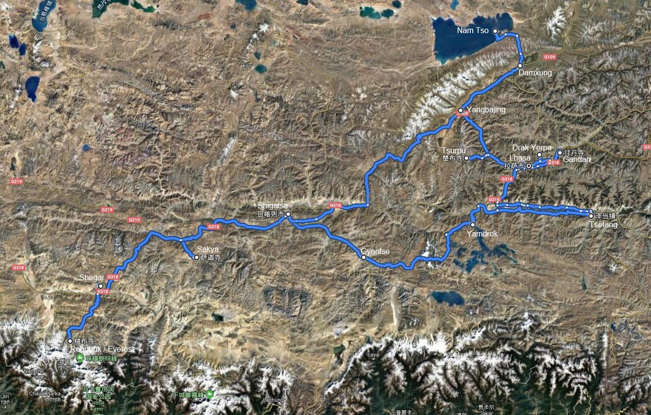 Erlebnisreise von Zentraltibet zum Everest und Nam Tso